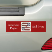 Amerikaanse Pagan Bumpersticker (Op auto)
