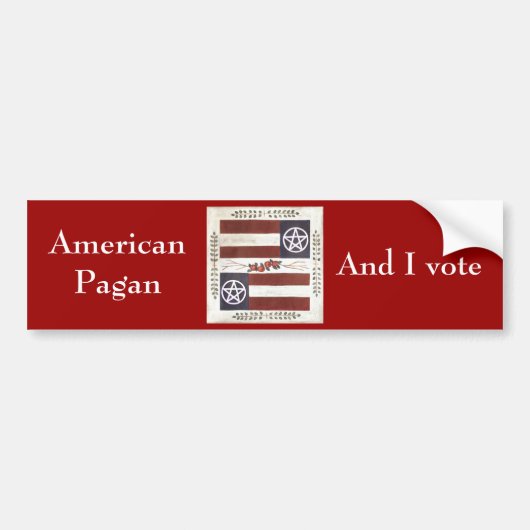 Amerikaanse Pagan Bumpersticker (Voorkant)