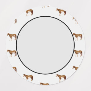 Amerikaanse Paint Horse Aquarel Paardensport Labels