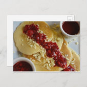 Amerikaanse pannenbessen en witte chocolade briefkaart (Voorkant / Achterkant)