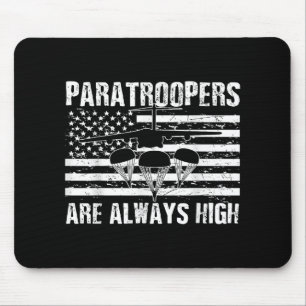 Amerikaanse parachutist Amerikaanse vlag Amerikaan Muismat