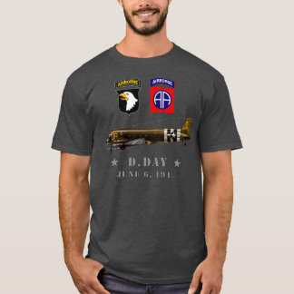 Amerikaanse parachutisten DDay WOII Normandië 82nd T-shirt