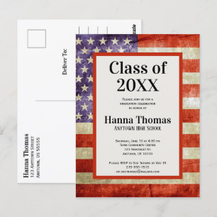 Amerikaanse partij voor militaire patriottische gr briefkaart
