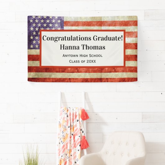 Amerikaanse partij voor militaire patriottische gr spandoek (Insitu)