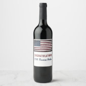 Amerikaanse partij voor patriottisme wijn etiket (Voorkant)