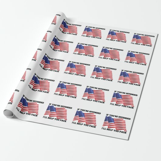 Amerikaanse patriot cadeaupapier (Uitgerold)
