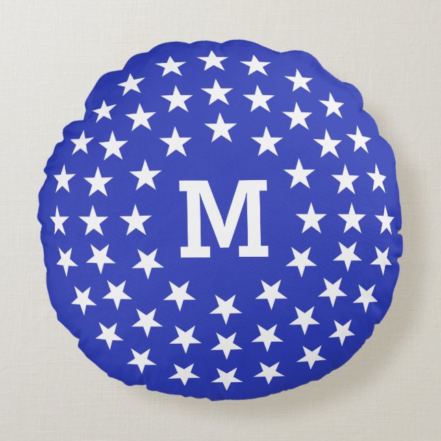Amerikaanse Patriot Custom Monogram gooit kussen (Voorkant)