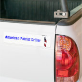 Amerikaanse Patriot Driller Bumpersticker (Op Truck)