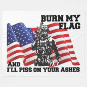 Amerikaanse patriot fleece deken (Voorkant (Horizontaal))