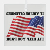 Amerikaanse patriot glas ornament (Achterkant)