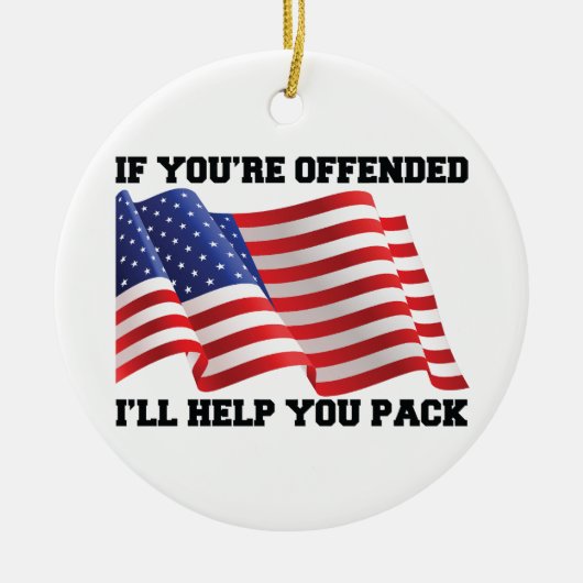 Amerikaanse patriot keramisch ornament (Voorkant)