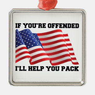 Amerikaanse patriot metalen ornament