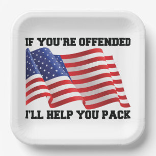 Amerikaanse patriot papieren bordje