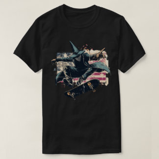 Amerikaanse patriot schaats wizard t-shirt