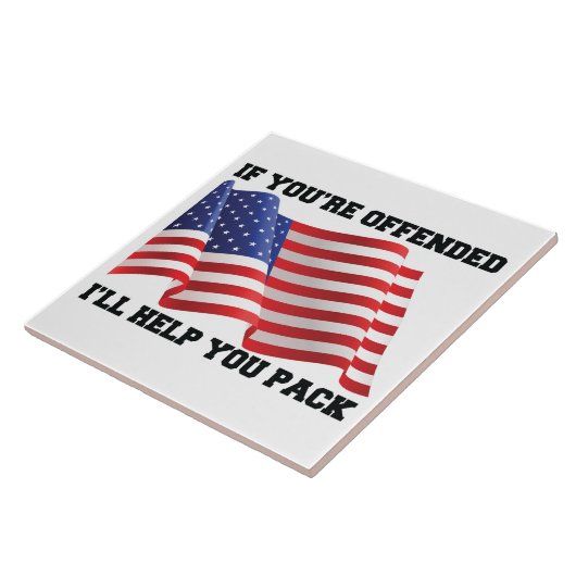 Amerikaanse patriot tegeltje (Zijkant)