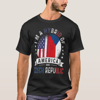 Amerikaanse Patriot Tsjechië Flag Amerikaans Tsjec T-shirt
