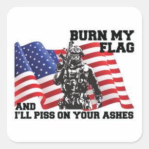 Amerikaanse patriot vierkante sticker