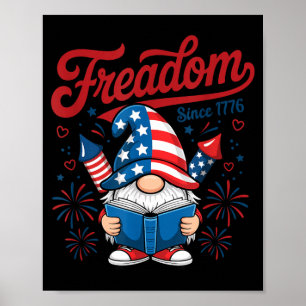 Amerikaanse Patriotische Kabouter 1776 Vrijheid Vu Poster