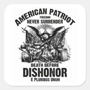 Amerikaanse Patriots 3 Vierkante Sticker