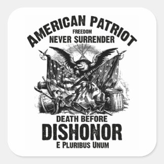 Amerikaanse Patriots 3 Vierkante Sticker