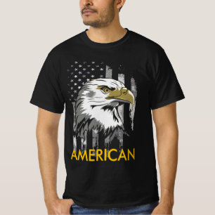 Amerikaanse Patriots Eagle Logo Flag T-shirt