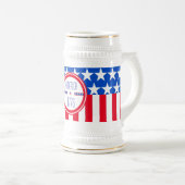 Amerikaanse patriottische 1776 bierpul (Voorkant rechts)