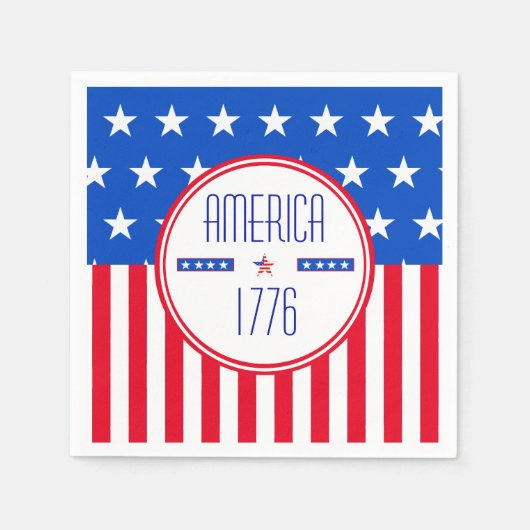 Amerikaanse patriottische 1776 servet (Voorkant)