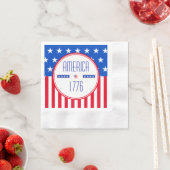 Amerikaanse patriottische 1776 servet (Insitu)