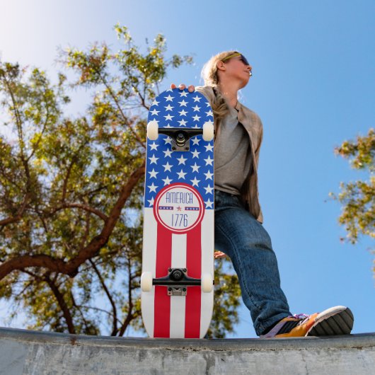 Amerikaanse patriottische 1776 skateboard (Buiten 1)