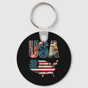 Amerikaanse patriottische 4 juli Amerika vlag vrij Sleutelhanger