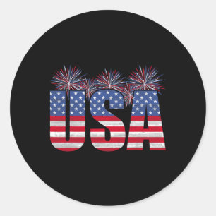 Amerikaanse patriottische Amerikaanse Mannen Vlag Ronde Sticker
