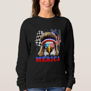 Amerikaanse patriottische Bald Eagle Merica Trui