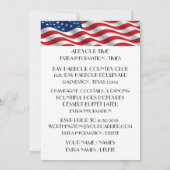 Amerikaanse patriottische deco-kerstuitnodiging kaart (Achterkant)