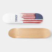 Amerikaanse patriottische dripvlag, aangepaste naa skateboard (Horizontaal)