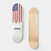 Amerikaanse patriottische dripvlag, aangepaste naa skateboard (Voorkant)