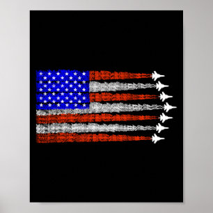 Amerikaanse patriottische gevechtsvliegtuigen usa  poster
