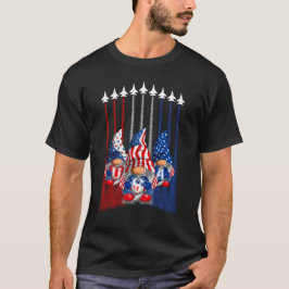 Amerikaanse Patriottische Gnomen USA 4 van juli T-shirt