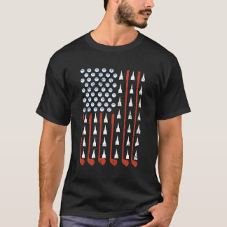 Amerikaanse patriottische Golf 4 juli Golf Clubs T-shirt