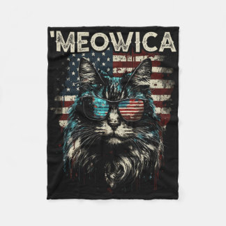 Amerikaanse Patriottische Maine Coon Cat Fleece Deken