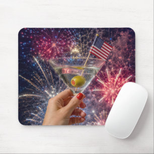Amerikaanse patriottische Martini Toast Muismat
