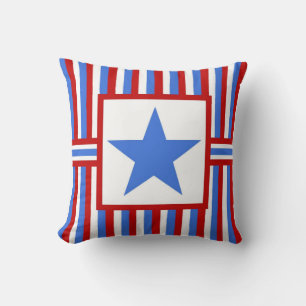 Amerikaanse Patriottische Moderne Folk Art Worpkus Kussen