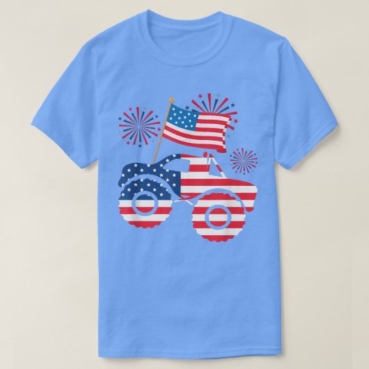 Amerikaanse patriottische monster , 4 juli K T-shirt (Design voorkant)