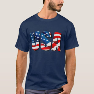 Amerikaanse patriottische rood-wit-blauwe vlag t-shirt