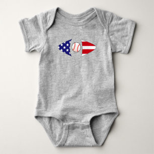 Amerikaanse/patriottische softball/honkbal romper