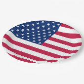 Amerikaanse patriottische strips Stars Flag Party Papieren Bordje (Gekanteld)