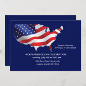 Amerikaanse patriottische uitnodiging (Voorkant / Achterkant)