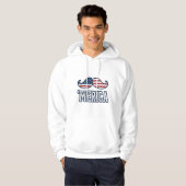 Amerikaanse Patriottische Vectorontwerp met Distaa Hoodie (Voorkant volledig)