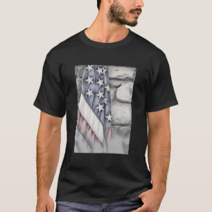 Amerikaanse patriottische vlag aan de muur t-shirt