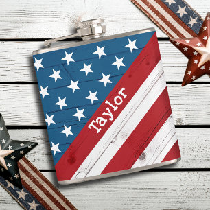 Amerikaanse patriottische vlag Amerikaanse vlag op Heupfles