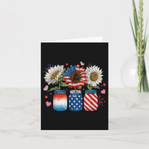 Amerikaanse Patriottische Vlag Potjes met Zonneblo Kaart